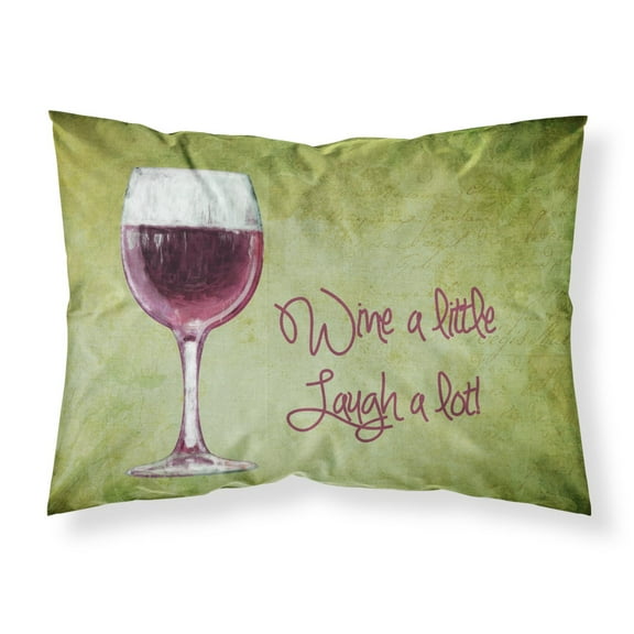 Wine a little laugh a lot Fabric Standard Pillowcase