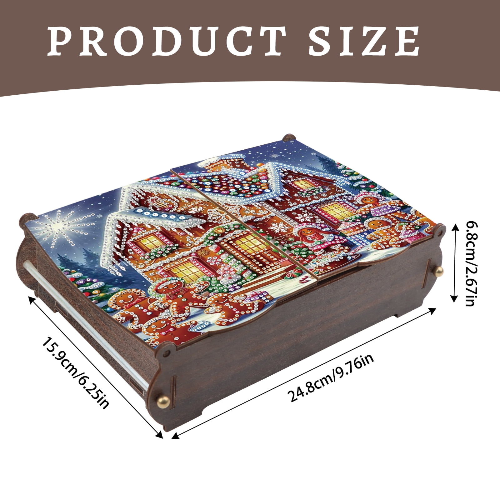 Diamond Painting Kit Storage Box Christmas House DIY Multi-Purpose Craft Storage Box Ideal for Home Offices and Holiday Gifts