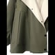 thumbnail image 5 of Gabardina con Capucha para Mujer, Chaqueta con Solapa y Botones, Cortavientos de Longitud Media con Bloques de Color Verde M, 5 of 6