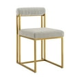 thumbnail image 4 of Anastasia Dining Chair with Gold Brushed Stainless Steel and Taupe Fabric - Set of 2, 4 of 9