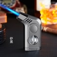 thumbnail image 4 of Cigar Lighter Single Fire Straight Forward Lighter With Cigarette Holder With Cigar Drill 3 In 1 Multi-Function Cb-25At1, 4 of 5