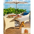 thumbnail image 5 of Outdoor Tablecloth with Umbrella Hole for Patio/Picnic/Party/Camping, Fall Thanksgiving Waterproof Table Cloth Rectangle Table Cover Washable, Rustic Orange Pumpkin Harvest Maple Leaf 60"x 102", 5 of 7