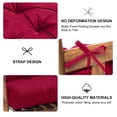 thumbnail image 3 of JIAN YA NA 2 Piece Set Non-Slip Rocking Chair Cushions with Thick Padding Includes Seat Pad & Back Pillow with Ties for Living Room Rocker(Wine Red), 3 of 9