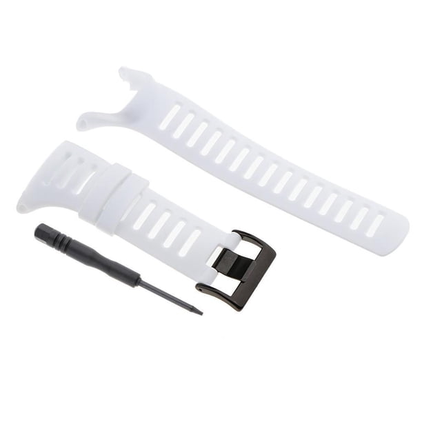 Methold Correas de reloj de de caucho para Ambit3 Ambit 2 Ambit 1 Relojes inteligentes Blanco negro 24 mm