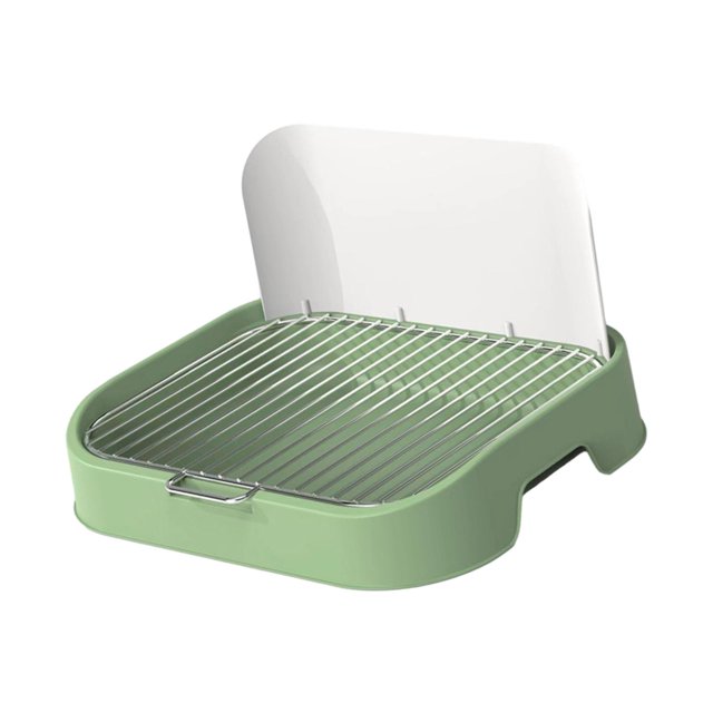 Bunblic Grilles de Maille Toilettes de Formation pour Animaux de Compagnie, Support de Coussin de Formation pour Animaux de Compagnie avec Mur Simulé, Coussin Réutilisable Durable pour Chien pour Chiens et Chats Vert