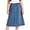 Blue, variant on Cethrio Girls Jean Skirts Size 10-12, Summer Elastic Waist A-Line Casual Denim Skirts Midi Skirts Light Blue