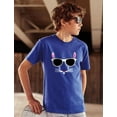 thumbnail image 2 of Tstars Boys Unisex Easter Holiday Shirts Easter Bunny Rabbit Face with Glasses Kids Happy Easter Party Shirts Easter Gifts for Boy Youth Kids T Shirt, 2 of 5