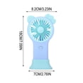 thumbnail image 3 of weibbin Mini Cat Shaped Handheld Fan with Colorful Lights USB Rechargeable Pocket Sized Portable Quiet Cooling, 3 of 5