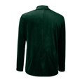 thumbnail image 4 of Womens Jacket Fall Elegant Velvet Long Sleeve Lapel One Button Blazer Suit Slim Party Outerwear Jackets Green, 4 of 5