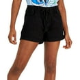 thumbnail image 3 of Dollhouse Juniors' Women's Pull On Cuffed Hems Jogger Shorts Black XS B4HP, 3 of 3