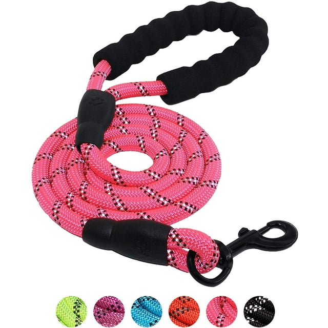 Dog Leash Multicolor Reflective Nylon Round Rope Medium Large Dog Leash