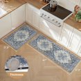 thumbnail image 2 of TEMOGU-Kitchen Mats for Floor 2PCS, Washable Anti Fatigue Mat for Cushioned, 17.3"x47"+17.3"x30", Waterproof Kitchen Rugs, Non Slip Comfort Standing Mat Rug for Home, Sink, Laundry, Center Blue, 2 of 4