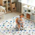 thumbnail image 5 of Premium Foam Baby Play Mat 79" X 71", Thick One-Piece Crawling Mat, Odorless Baby Mat Floor Mat, Non-Slip Cushioned Baby Playmat for Infants,Babies, Machine Washable for Easy Care- Animal World, 5 of 13