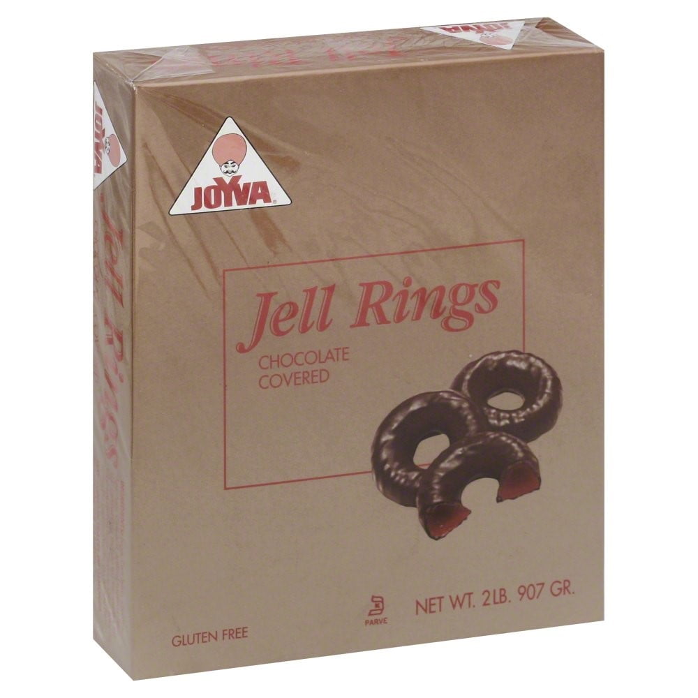Joyva Chocolate Covered Jelly Rings, Raspberry, 32 Oz
