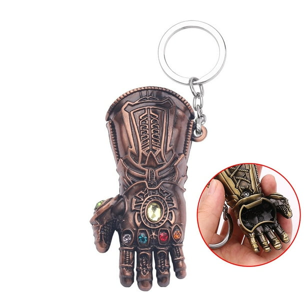 LLavero de la película de Marvel los vengadores, Thanos, Infinity Gauntlet, accesorios de mochila, Abrebotellas de cerveza de aleación, llavero colgante Fivean unisex