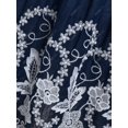 thumbnail image 4 of Camiseta bordada de flores roscadas Rosegal  Mangas largas de talla grande, 4 of 5