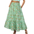 thumbnail image 1 of Faldas Para Mujer Faldas de Cintura Elástica Con Volantes Fruncidos Y Bolsillo Informal Con Estampado de Moda Odeerbi ODB125183, 1 of 8