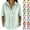 #03 Light Green, variant on Casual Striped Polo Shirts Collar Snap Buttons Cotton-Linen Shirt, Short Sleeve Summer Top Button Down Blouses,M,#03 Purple