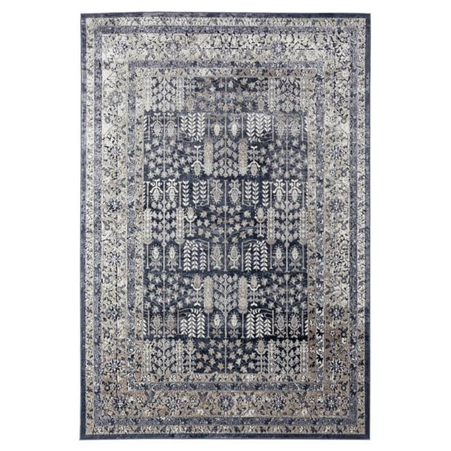 Amer Rug BLM30203 2 x 3 ft. Belmont Transitional Power-Loomed Rug, Black