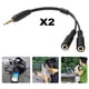 thumbnail image 3 of Adaptador de cable divisor Y de audio estéreo de 3,5 mm macho a 2 hembra para auriculares Mic, 3 of 9