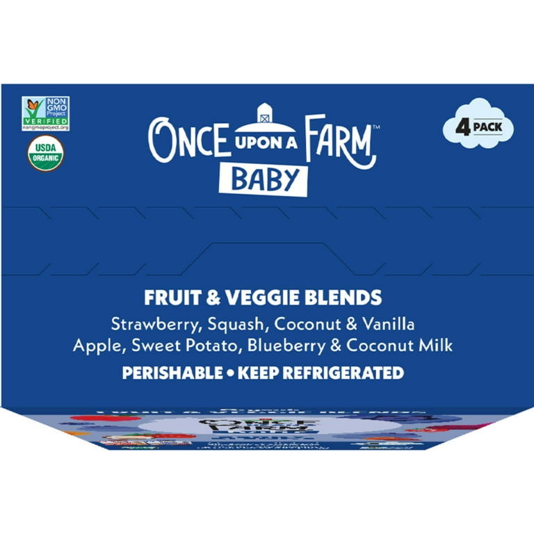 Once Upon a Farm Organic Baby Food Berry Blends Variety Pack 3.2oz