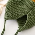 thumbnail image 3 of Frogs Eye Knitted Beanie Hat for Winter & Autumn - Adjustable Warm Outdoor Cap, 17.7-19.3in Circumference, Polyester, Green/Yellow/Beige/Khaki/Red, 3 of 4