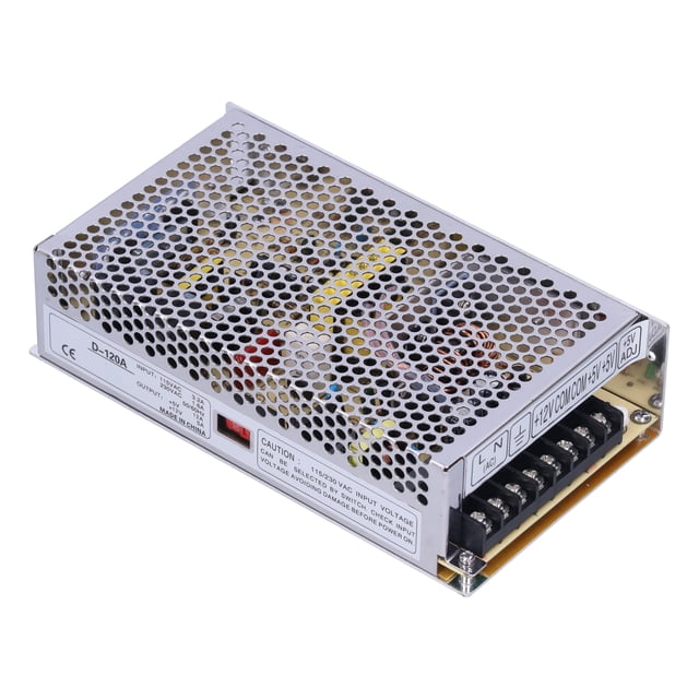 Fuente De Alimentación Conmutada BERM LED Mediana 115/230VAC Entrada 5V/12A 12V/5A Salida Bidireccional 120W D-120A