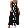 thumbnail image 1 of Vestido sin mangas con lazo en blanco y negro Vestidos de verano Vestidos casuales, 1 of 7