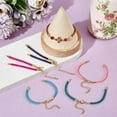 thumbnail image 3 of Pulsera de cordón trenzado de nailon de 12 piezas, 12 colores, ajustable, con cierre deslizante, de 17 cm, con accesorios de metal y cierre de langosta., 3 of 6