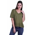 thumbnail image 2 of Moomaya Blouse d'Été Boho à Manches Courtes en Rayonne Imprimée pour Femmes, 2 of 5