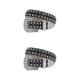 thumbnail image 2 of Sonducket Cinturón adelgazante con diamantes de imitación, exquisito cinturón de diamantes de imitación hecho a mano para una línea de Negro+Blanco 105cm 2piezas, 2 of 6