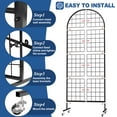 thumbnail image 4 of Grid Wall Panel Display Stand, 2' x 5.2' FT Black Grid Wall Panels, Movable Gridwall Retail Display Racks, Floorstanding Heavy Duty Gridwall for Art Craft Shows, Retail Displays, 4 of 7