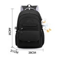 thumbnail image 3 of Mochila Mujer Moda Mochilas Escolares Impermeable con Colgante para Deportes (Negro), 3 of 6