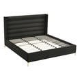 thumbnail image 6 of Posh Living Kaeson Velvet King Size Platform Bed Black, 6 of 8