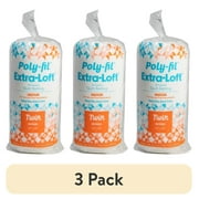 (3 pack) Fairfield Poly-Fil Extra-Loft Quilt Batting, Premium Polyester Batting for Quilting, Ideal for Throw Pillows and Lap Quilts, Quilting Supplies, Medium, 72" X 90", White