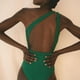 thumbnail image 5 of Traje de baño de una pieza de alta gama de color sólido hueco con un solo hombro para mujer, 5 of 6