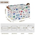 thumbnail image 7 of Yayeee Foldable Storage Basket for Shelves with Handles Waterproof Cloth Bins, Colorful Cartoon Graphic, 7 of 7