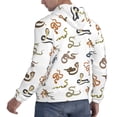 thumbnail image 6 of Kdxio Snake Print Mens Casual Hooded Collar Drawstring Hoodies Pullover Sweatshirts Casual Long Sleeve Shirts-3X-Large, 6 of 7