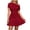 Red, variant on YuXingFu Spring Wedding Guest Dress Maxi Short Sleeve Plus Size Womens Dress Crew Neck for Spring Long Casual Summer Black S