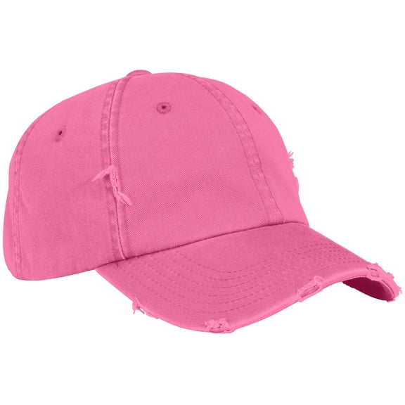 District - Distressed Cap. Dt600 , DT600 , True Pink , One Size
