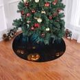 thumbnail image 2 of FMSHPON Halloween Pumpkin Forest Night Xmas Christmas Tree Skirt Stand Mat for Holiday Party Decoration Indoor Outdoor 48 inches, 2 of 3