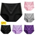 thumbnail image 3 of Dmsael 5 Pack Womens Underwear Cotton Women's Cotton Underwear High Waisted Full Coverage Ladies Panties Pink,L, 3 of 3