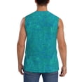 thumbnail image 4 of Bingfone Blue Green Glitter Pattern Men's Tank Tops Workout Sleeveless Tee Shirts Running Beach Tanks for Men-3X-Large, 4 of 8