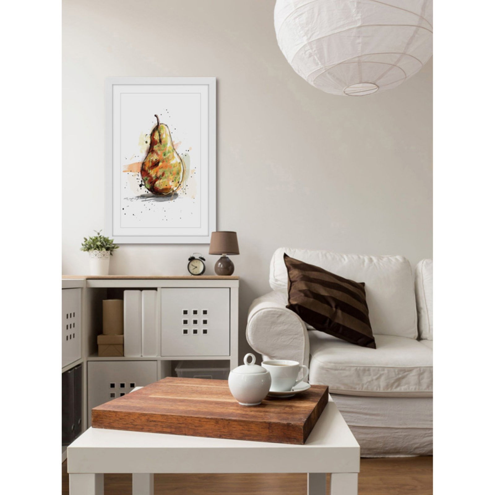 "Poire" by Marie-Eve Pharand Framed Painting Art Print