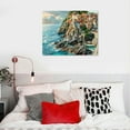 thumbnail image 5 of Shiartex Italy Cinque Terre Wall Art Manarola Sea Mediterranean Wall Art Amalfi Coast Painting Pictures Print On Canvas City The Picture for Home Modern Decor 16x12in, 5 of 6