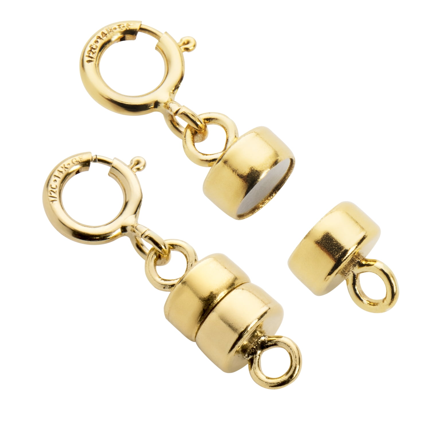 Yellow Gold Filled or Sterling Silver Magnetic Clasp Converter for Necklaces or Bracelets 14K Yellow Gold