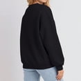 thumbnail image 5 of Sorvello Sweatshirt For Women Crewneck Fleece Pullover Sweatshirts No Hood Oversized Long Sleeve Tops Casual Comfy Fall Clothes Black L, 5 of 6