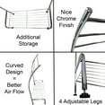 thumbnail image 5 of Freestanding Curved 3 Towels Stand with Shelf Chromed Metal, 5 of 7