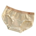 thumbnail image 2 of Sunvit-Panties Womens Cotton Mid-Waist Briefs - Beige, Size L, Breathable Skin-Friendly for Everyday Wear, Color-Block Waist with Heart Emblem, 1-Pack, 2 of 3