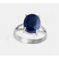 thumbnail image 2 of 925 Sterling Silver Blue Sapphire Gemstone Oval Shape Women Ring Christmas Gift , Engagement ,Ring, 2 of 5